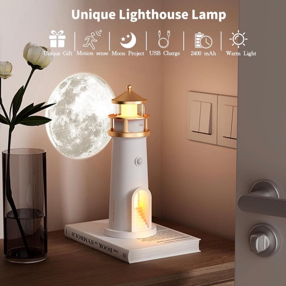 Moon Lamp Projector Night Light